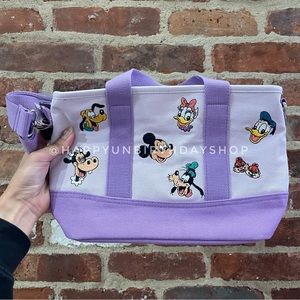 Disney Parks Mickey & Friends Purple Crossbody Tote Bag